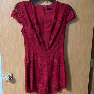 A night Romper, sexy red color, size XS